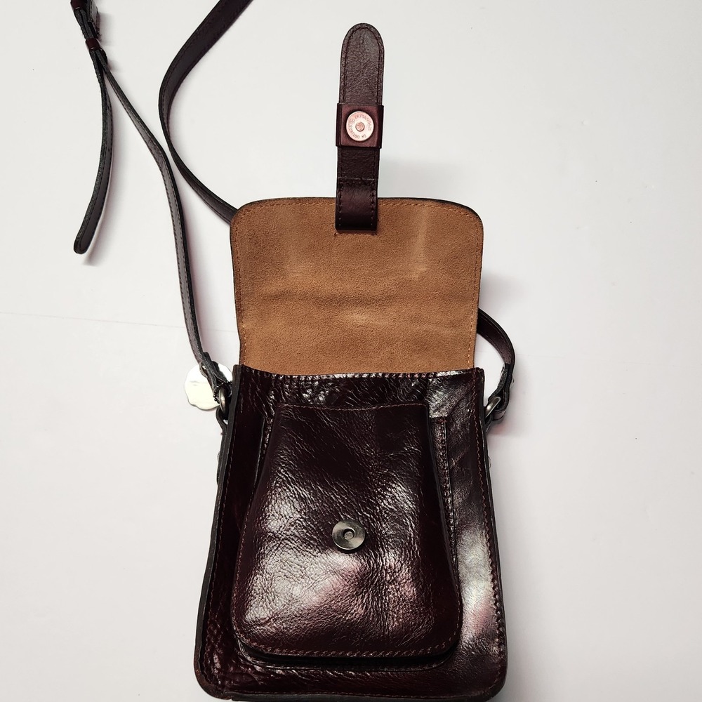 Patricia Nash 10th Anniversary Leather Crossbody Bag Burgundy - Picture 3 of 12